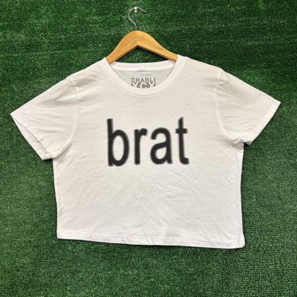 Charli XCX Brat Hyperpop Album Crop Top Size Large - Picture 1 of 4